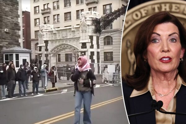 Hochul cancels CUNY press conference after anti-Israel protest erupts